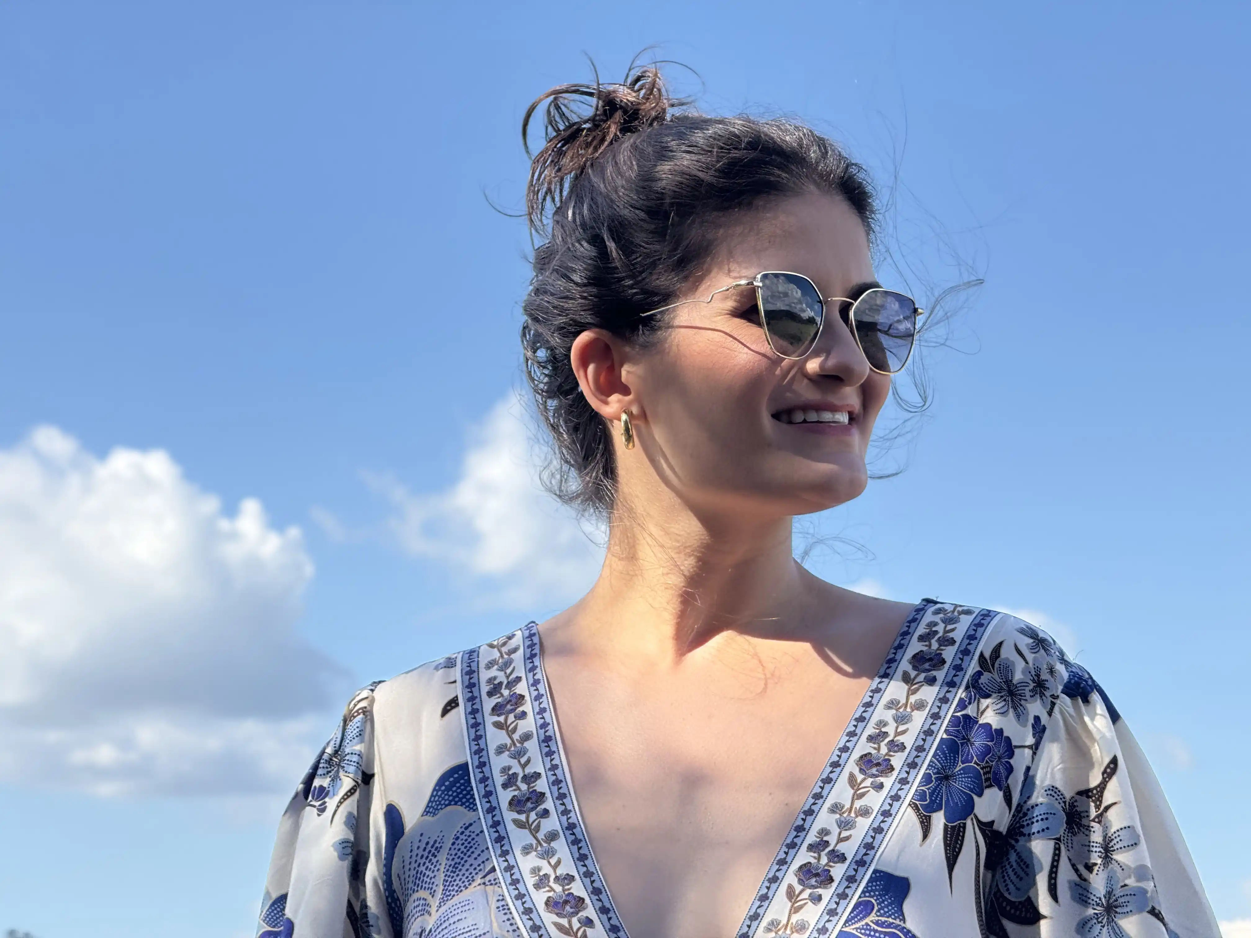 Letícia e Tsunoda selfie na montanha